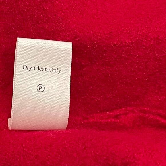 Coldwater Creek Boiled Wool Jacket Plus Sz 2X Cherry Red Preppy Lagenlook Artsy - Picture 7 of 12